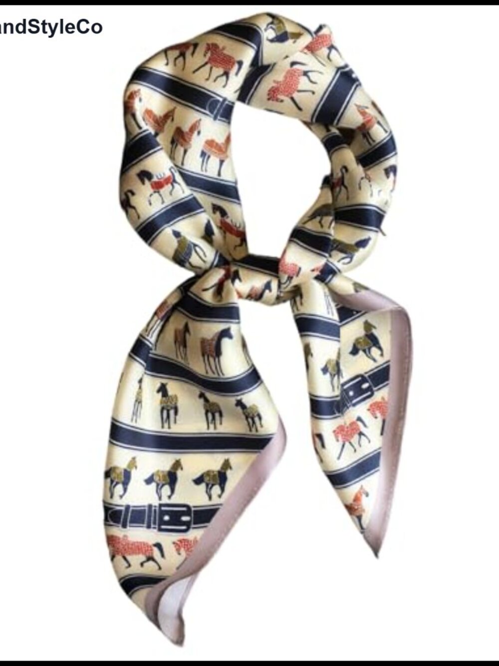 Satin Square Scarf 27.5in Lightweight Neck Headband Hair Accessory